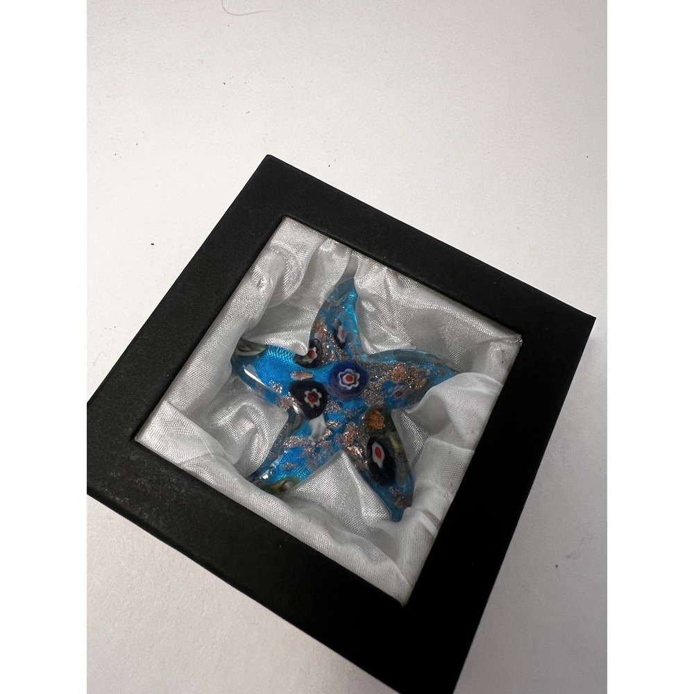 Milano Art Glass Animal Starfish Blue Handmade Blown Glass By Essential Brands